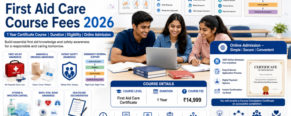 First Aid Care Course Fees 2026 1 Year Certificate duration eligibility subjects and admission at ATAL Institute