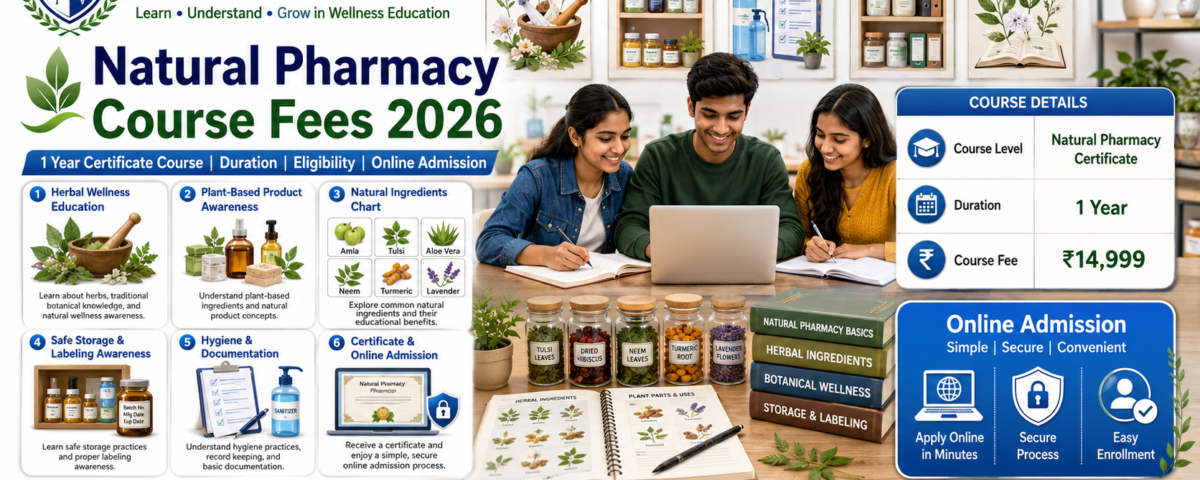 Natural Pharmacy Course Fees 2026 1 Year Certificate duration eligibility subjects and admission at ATAL Institute