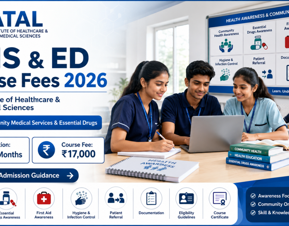 CMS ED Course Fees 2026 18 Month Community Medical Services and Essential Drugs eligibility duration subjects and admission at ATAL Institute