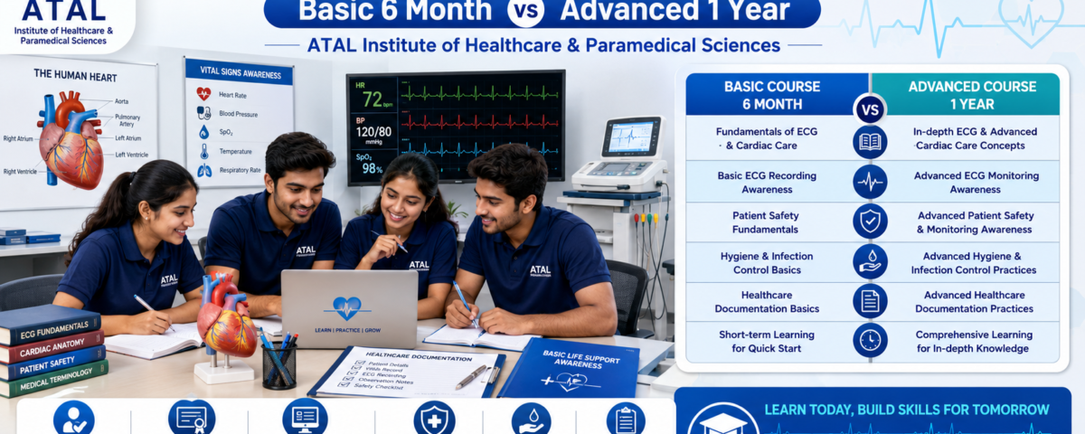 ECG and Cardiac Care Course Duration 2026 Basic vs Advanced eligibility subjects and admission at ATAL Institute