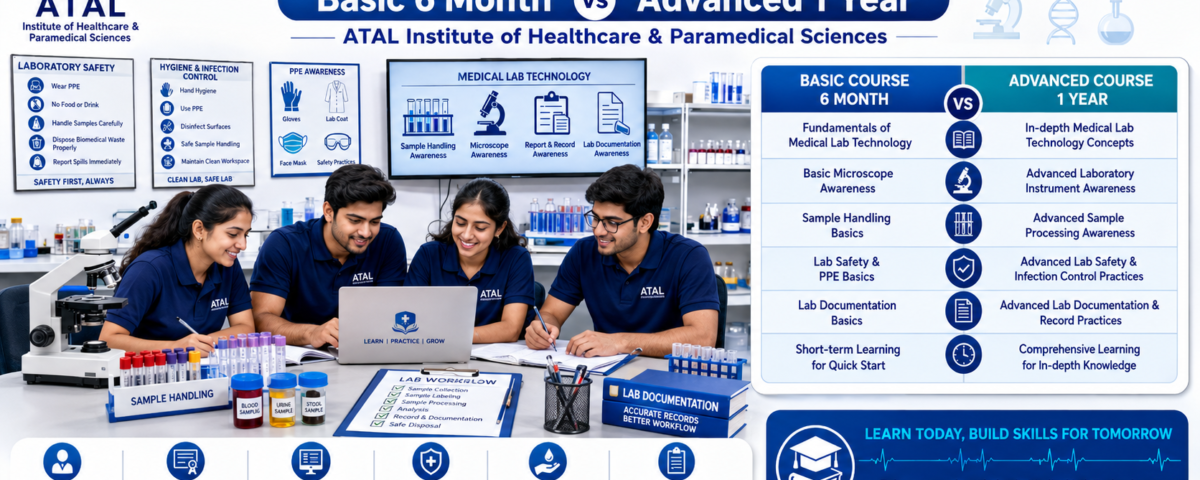 Medical Lab Technology Course Duration 2026 Basic vs Advanced eligibility subjects and admission at ATAL Institute
