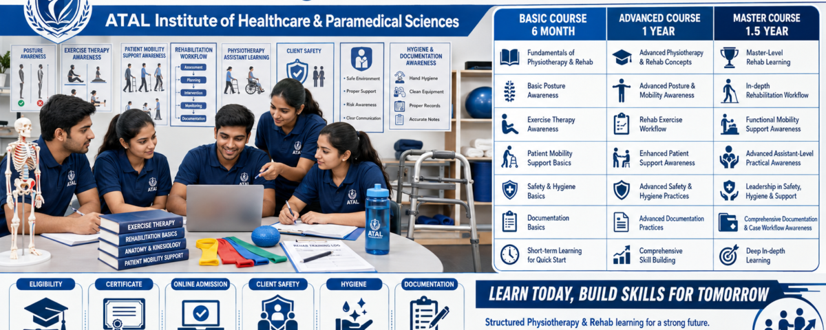 Physiotherapy and Rehab Course Duration 2026 Basic vs Advanced vs Master eligibility subjects and admission at ATAL Institute