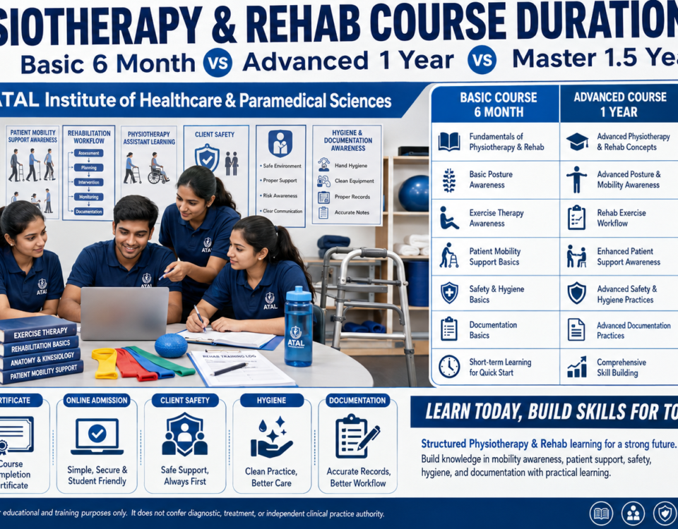 Physiotherapy and Rehab Course Duration 2026 Basic vs Advanced vs Master eligibility subjects and admission at ATAL Institute