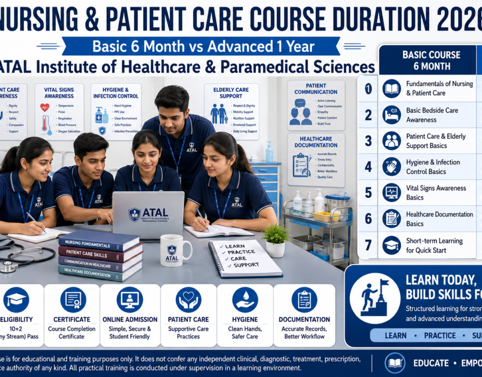 Nursing and Patient Care Course Duration 2026 Basic vs Advanced eligibility subjects and admission at ATAL Institute