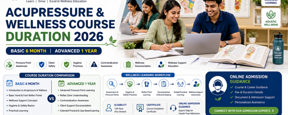 Acupressure and Wellness Course Duration 2026 Basic vs Advanced eligibility subjects and admission at ATAL Institute