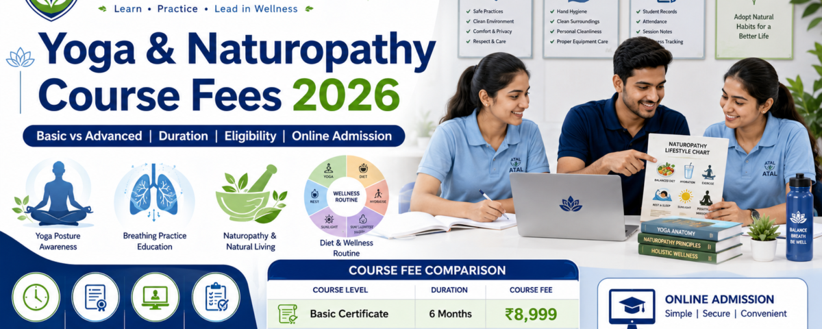 Yoga and Naturopathy Course Fees 2026 Basic vs Advanced duration eligibility and admission at ATAL Institute